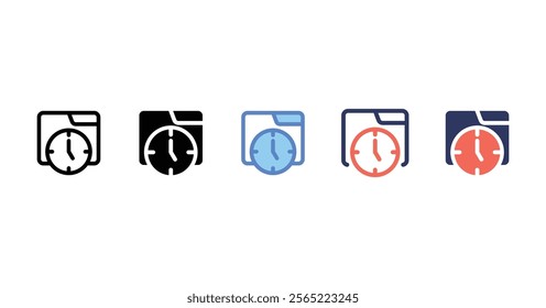  timeicons with five different styles

