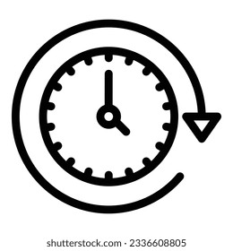 Timekeeper icon outline vector. Hour timer. Call timer