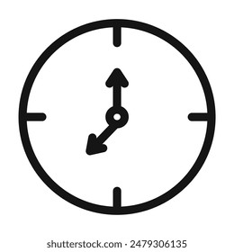 Timekeeping Clock Icon Perfect for Scheduling and Appointments