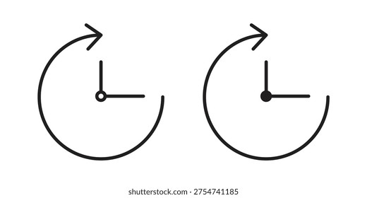 Timelapse icon concept. Thin line symbol. Vector illustration isolated. Editable stroke.