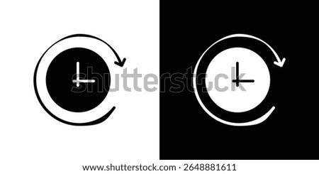 Timelapse icon of a flat style vector
