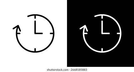 Icono de timelapse en Formas de línea, Ilustración vectorial de diseño de línea delgada