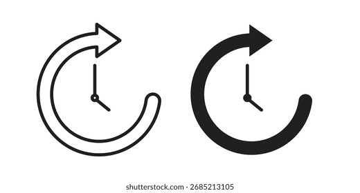 Símbolo de sinal de vetor de ícone de tempo decorrido