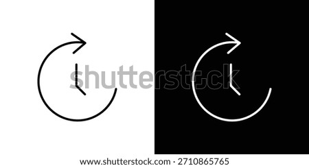 Timelapse icons. line drawing vector icons