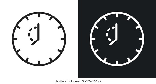 Timelapse outlined icon vector collection.