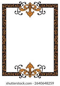 Timeless Allure Petal High-End Ornamental Frame Decorative Vector