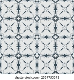Timeless Azulejos Ceramic Tile Collection with Elegant Hand-Drawn Blue Floral Geometric Patterns, Seamlessly Designed Vectors for Unique Decorative Backgrounds.