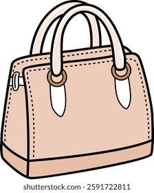 Timeless beige handbag that complements any outfit. Spacious and versatile, perfect for everyday use or formal occasions. A stylish and practical accessory for women on the go.