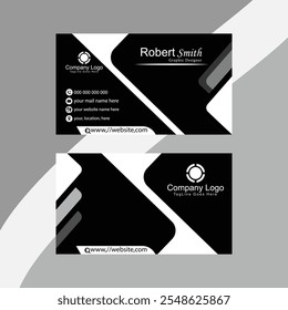 Timeless Black and White Business Card Design for a Classic Professional Look