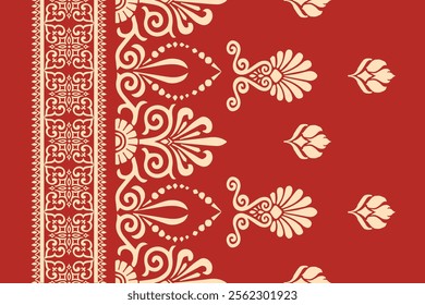 Timeless damask pattern featuring intricate and symmetrical floral designs, suitable for luxurious textiles, artistic wallpapers, and premium decor themes.