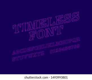 Timeless Designer font set in vector format