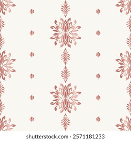 Timeless Elegance: Classic Red Damask Seamless Pattern on White