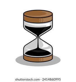 Timeless Elegance: Vector Hourglass on Transparent Background – Captivating Symbol of Time Management and Graceful Design. Sand Clock Images Vector