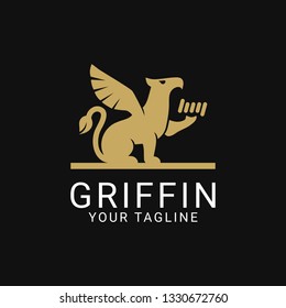 A timeless, elegant and luxurious griffin logo. Suitable for luxury brand