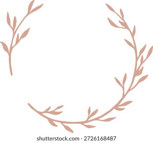 Zeitloses florales Hochzeits-Wappen-Monogramm