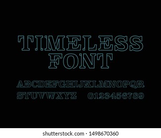 Timeless Font Set Outlined In Vector Format