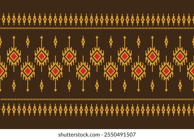 A timeless geometric pattern radiating warmth with golden and red tones, reflecting traditional beauty in a contemporary design