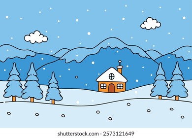 Timeless Hand Drawn Winter Background Styles
