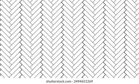 Timeless herringbone pattern in black and white
