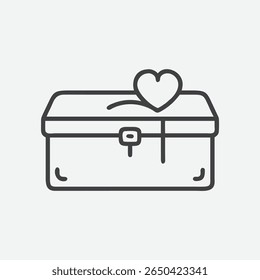 Ícone de peito de esperança intemporal e minimalista em estilo de arte de linha elegante
