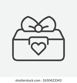 Ícone de peito de esperança intemporal e minimalista em estilo de arte de linha elegante