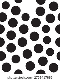 Textura de ponto de polca monocromática atemporal, ilustração vetorial sem costura para estilo de design duradouro.