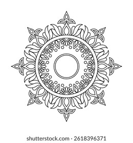 Timeless Mystic Swirls Mandala for Coloring Book Page