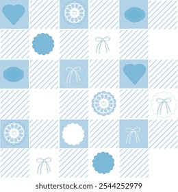 Timeless Nursery, Geometric shapes e Blue,Blue monochrome, whites, Beige colours ,seamless pattern ,prints background