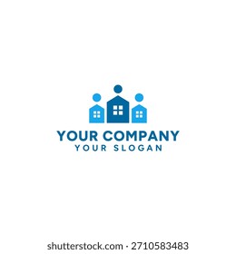 Timeless real estate logo featuring a home icon and solid structure.
