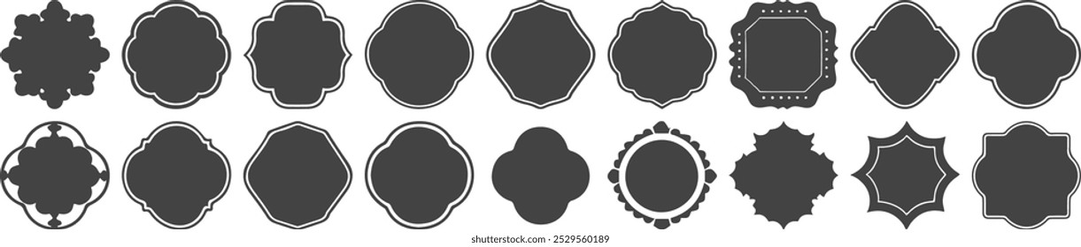 Timeless RoundTreasures A Stunning Collection of Ornate Antique Labels and Decorative Frames for Elegant Retro Design Projects in Vector Format