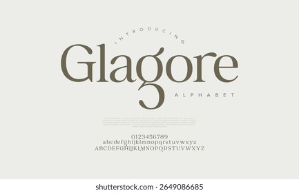 Fonte serif intemporal com curvas equilibradas e linhas limpas, ideal para projetos editoriais e de marca modernos