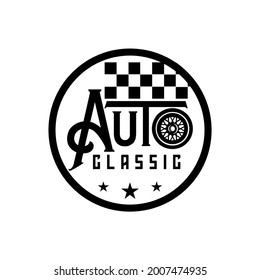 A timeless and stylish logo design showcasing the silhouette of a classic car, evoking nostalgia, quality, and craftsmanship. Ideal for automotive companies, vintage car clubs, detailing and restorati