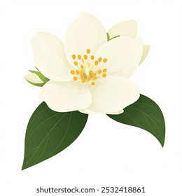 A timeless symbol of purity and love, this jasmine blossom is captured in exquisite detail