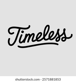 Timeless in typography text about valentine vector transparent background