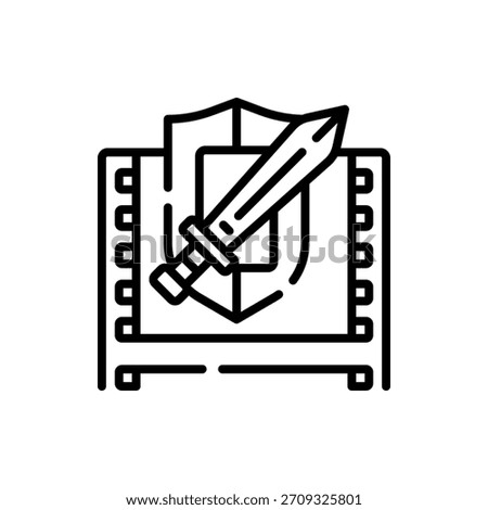Timeless vector icon for history genre, ideal for education, museum, and past events