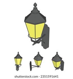 Zeitlose Vektorgrafiken: Classic-Lampen-Designs