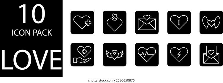 A timeless and versatile love symbol icon, perfect for logos, branding or promotional materials.