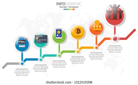 Timeliane infographic template with frame and text layout.