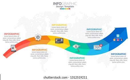 Timeliane infographic template with frame and text layout.