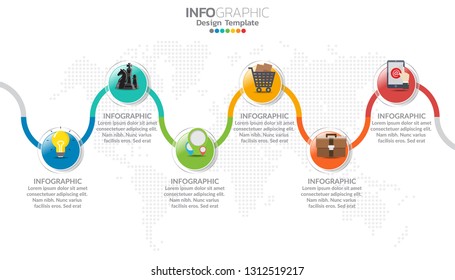 Timeliane infographic template with frame and text layout.