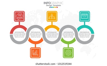 Timeliane infographic template with frame and text layout.