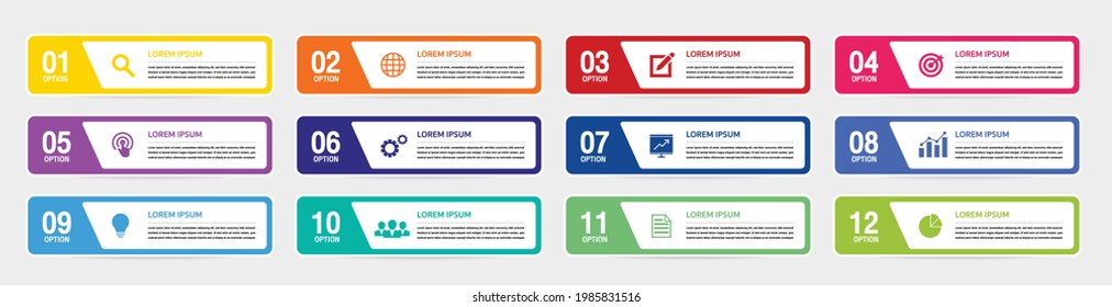 Timeline For 12 Months Or 1 Year, Infographic Chart Template For Business.road Map.