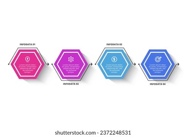 Timeline with 4 elements, infographic template for web, business, presentations, vector illustration