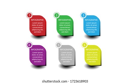 Timeline with 6 elements, infographic template for web, business, presentations, vector illustration