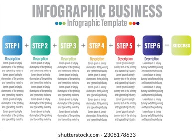Timeline 6 Steps, six 6 option shape table chart elements with steps,road map,options,milestone,timeline,processes or workflow.Business data visualization.Creative step infographic template 