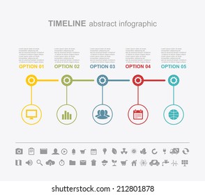 Timeline abstract info graphics concept