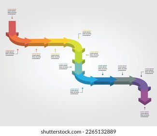 timeline arrow chart template for infographic for presentation for 12 element