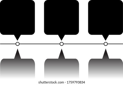 timeline black color vector icon