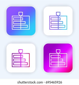 Timeline bright purple and blue gradient app icon