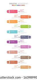 Timeline business for 12 months, 1 year, Timeline infographics design vector and Presentation business can be used for Business concept with 12 options, steps or processes. 